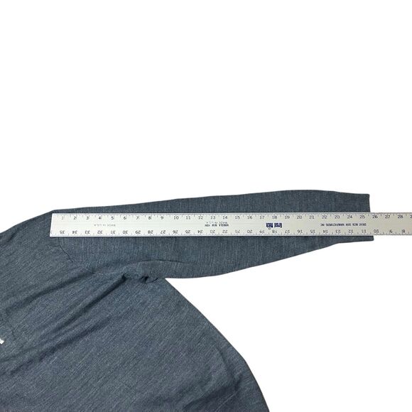 J Crew Sweater Mens XXL Grey Merino Wool Blend 1/4 Zip Mock Neck Neutral BB697 - Picture 8 of 12